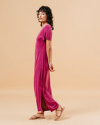 AUBERGINE DRESS MARGAUX AUBERGINE