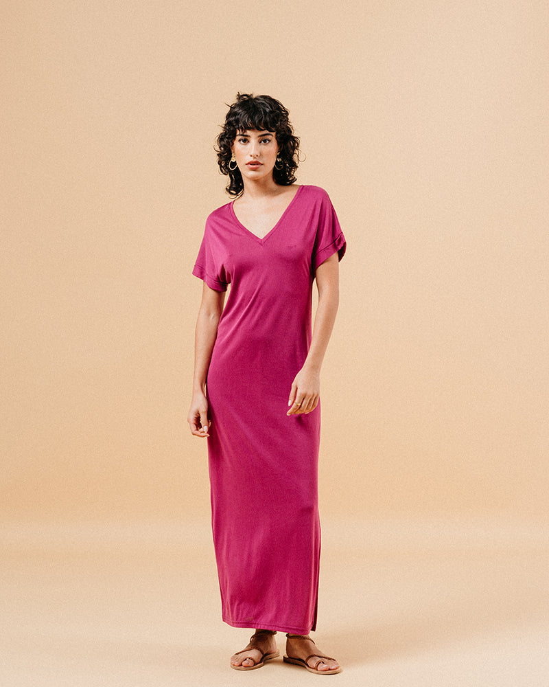 AUBERGINE DRESS MARGAUX AUBERGINE