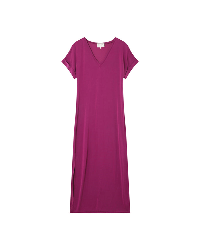 AUBERGINE DRESS MARGAUX AUBERGINE