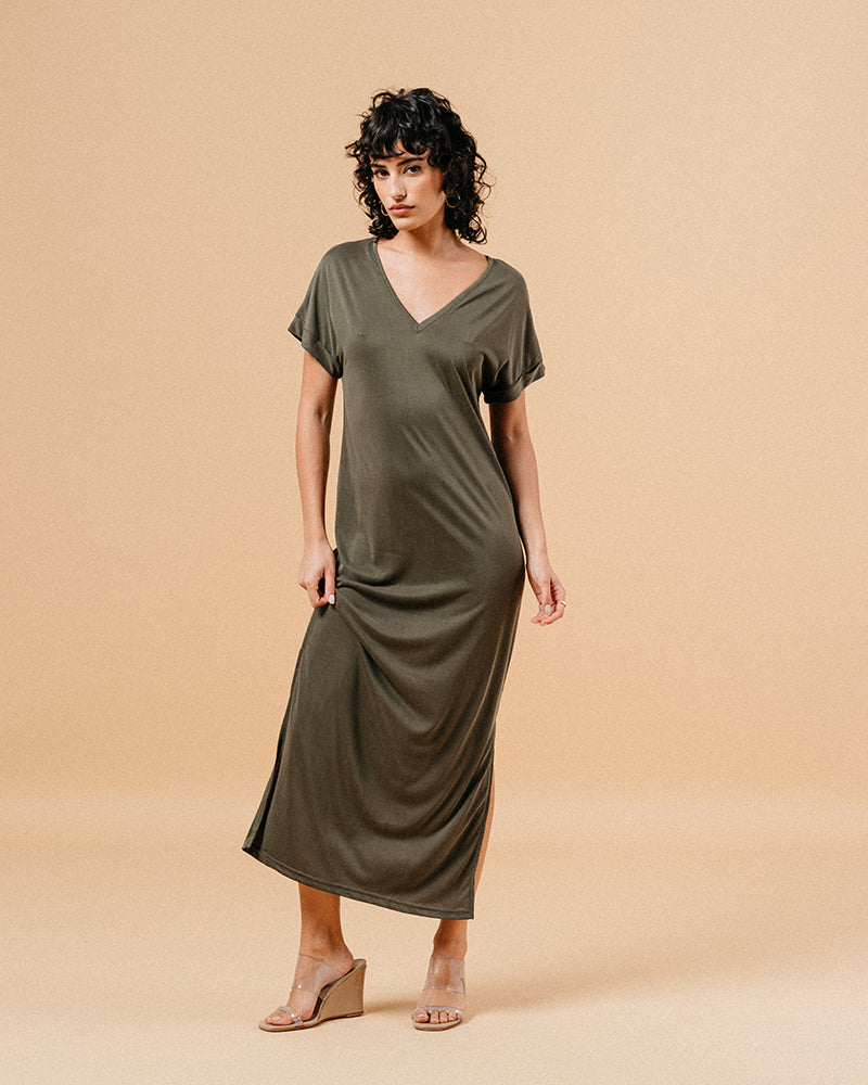 ROBE KAKI MARGAUX KAKI