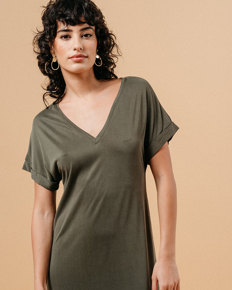 ROBE KAKI MARGAUX KAKI
