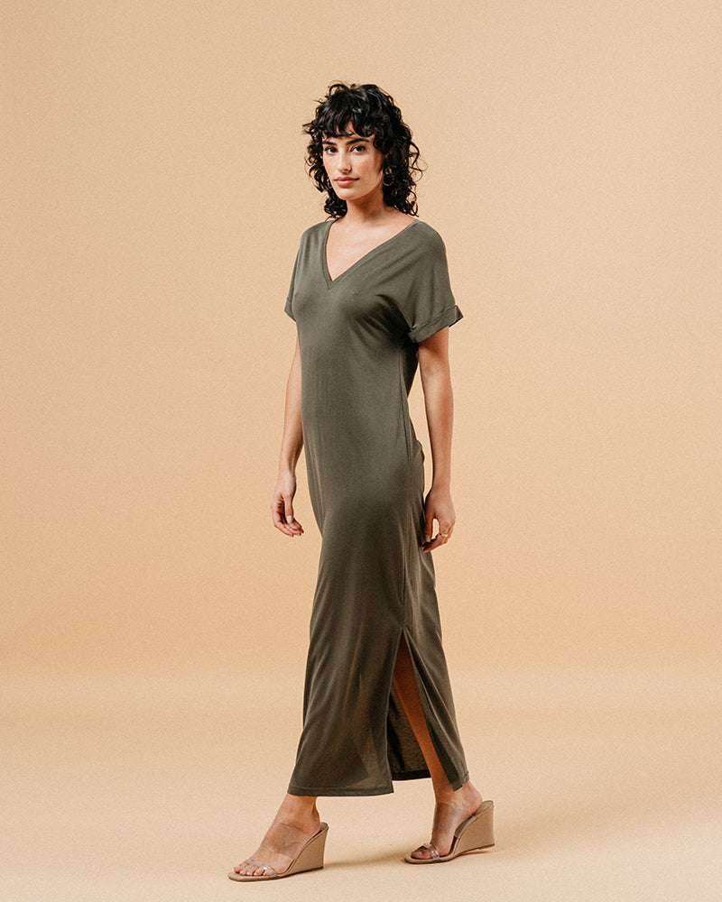 ROBE KAKI MARGAUX KAKI