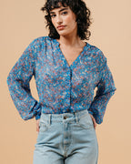 BLOUSE BLEU MARJORIE BLEU