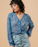BLOUSE BLEU MARJORIE BLEU