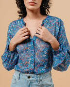 BLOUSE BLEU MARJORIE BLEU