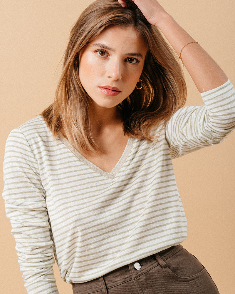CAMISETA BEIGE MARRÓN BEIGE