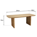 Mesa de Comedor - Sya - Roble Claro - Negro