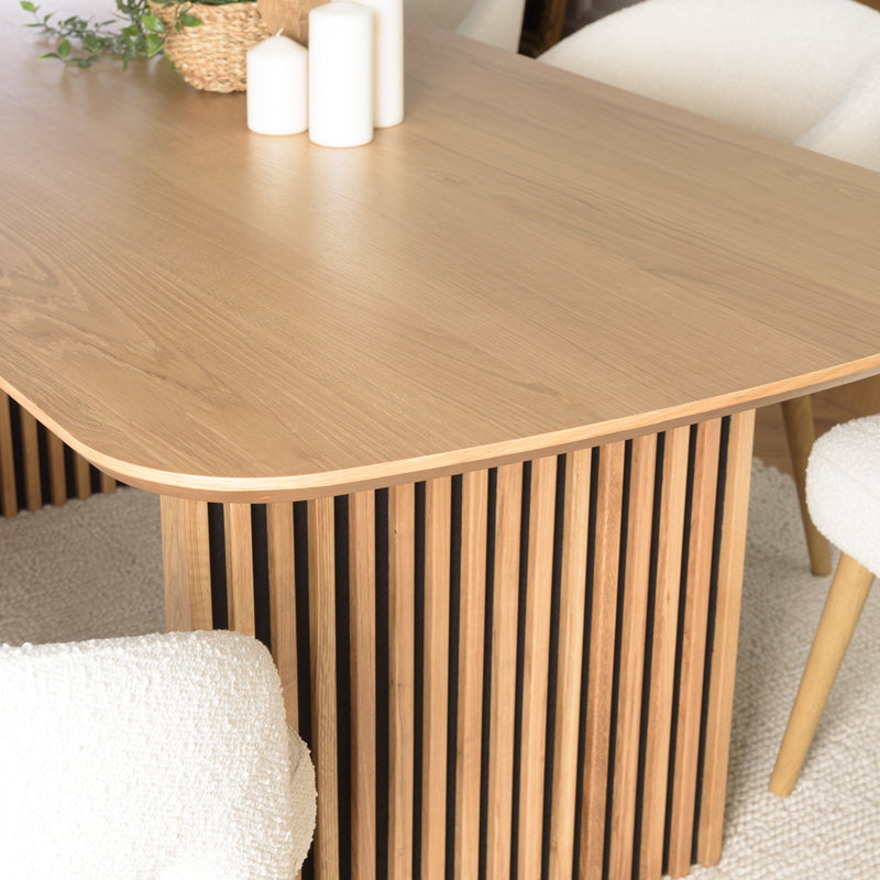 Mesa de Comedor - Sya - Roble Claro - Negro