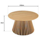 Mesa de centro - Sya - Roble claro - Negro