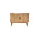 Ernest - Vintage Sideboard Wood Decor 2 Sliding Doors - Light Wood