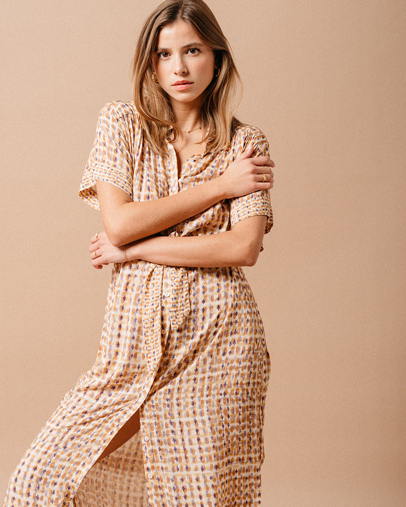 ROBE OCRE MAUVE OCRE