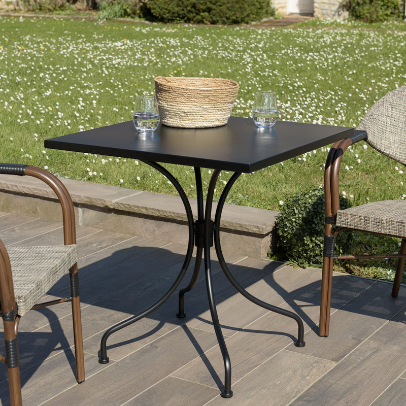 Vianney - Table De Jardin - Acier - Noir