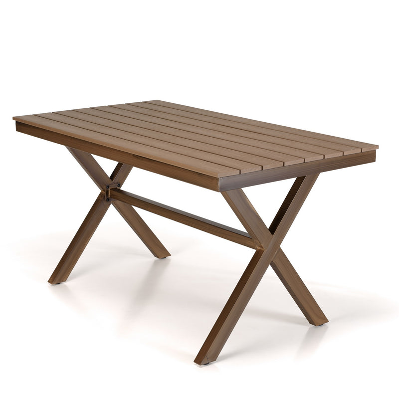 Vianney - Table De Jardin - Acier/Polywood - Marron