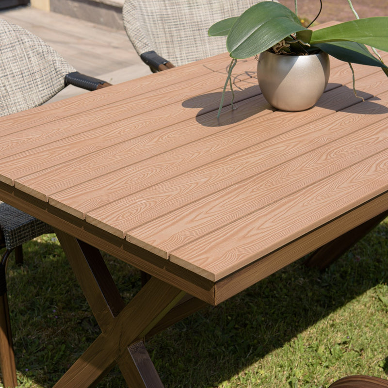 Vianney - Table De Jardin - Acier/Polywood - Marron