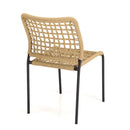 Vianney - Lot De 2 Chaises Jardin - Acier/Polyester - Noir/Beige