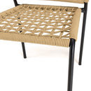 Vianney - Lot De 2 Chaises Jardin - Acier/Polyester - Noir/Beige