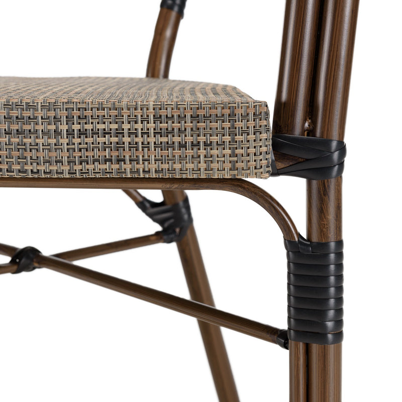 Vianney - Lot De 2 Chaises Jardin - Textilène/Acier - Taupe