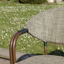 Vianney - Lot De 2 Chaises Jardin - Textilène/Acier - Taupe