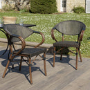 Vianney - Lot De 2 Chaises Jardin - Textilène/Acier - Marron