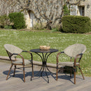 Vianney - Salon De Jardin - Textilène/Acier - Taupe/Noir