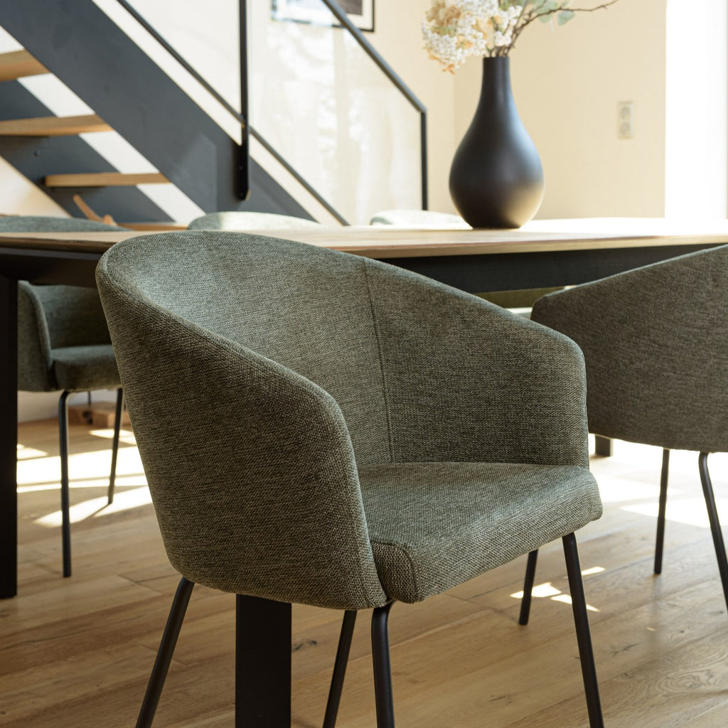 Ulysse - Dining Chair & Carver Chair - Black/Green