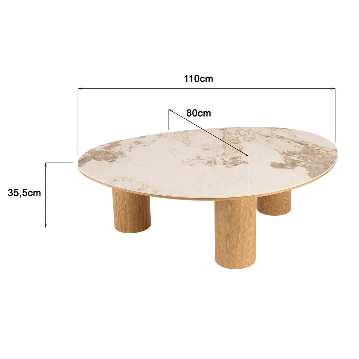 Ugo - Table basse - Chêne Clair