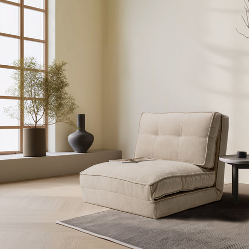 Angele - Pouf - Ecru