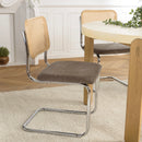 Mesa Silla Y Sillón - Lea - Taupe - Madera Clara