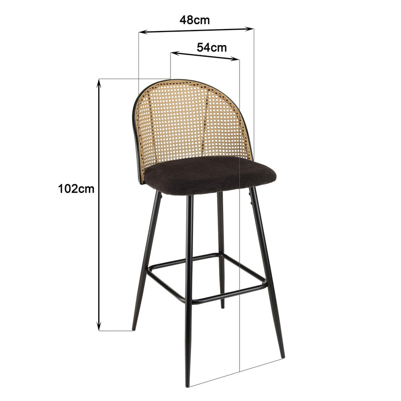 Silla, Taburetes Y Sillón De Bar - Lea - Negro - Madera Clara