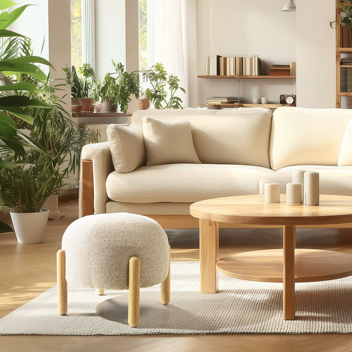 Leopold - Pouf - Bois Clair