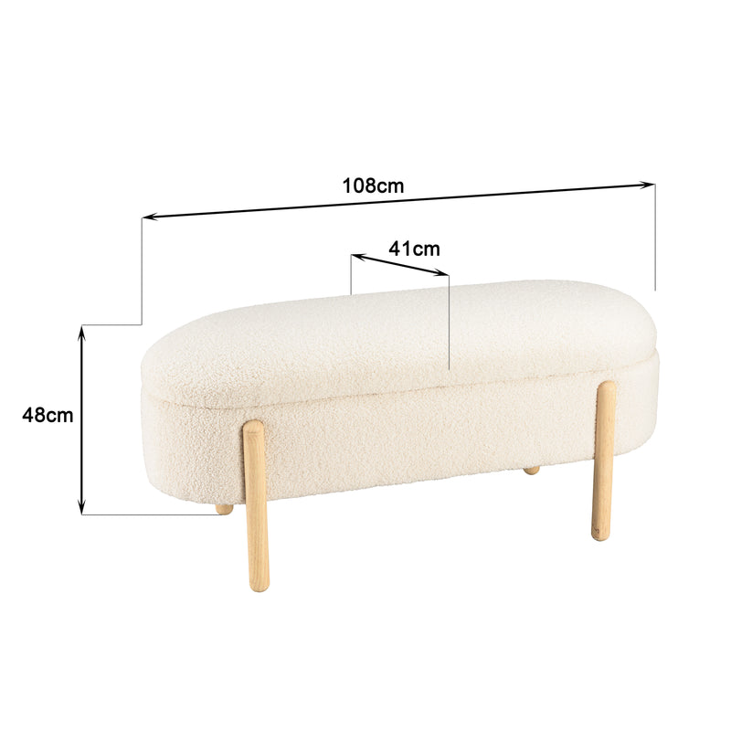 Banco - Leopold - Crudo - Madera clara