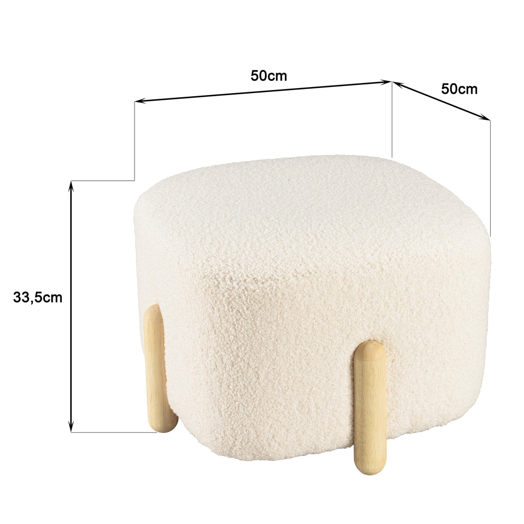 Leopold - Pouf - Bois Clair