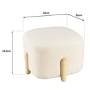 Puf - Leopold - Crudo - Madera clara