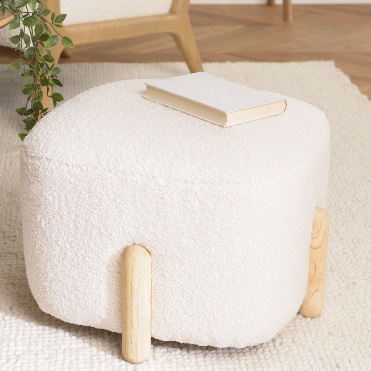 Leopold - Pouf - Bois Clair