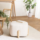 Puf - Leopold - Crudo - Madera clara