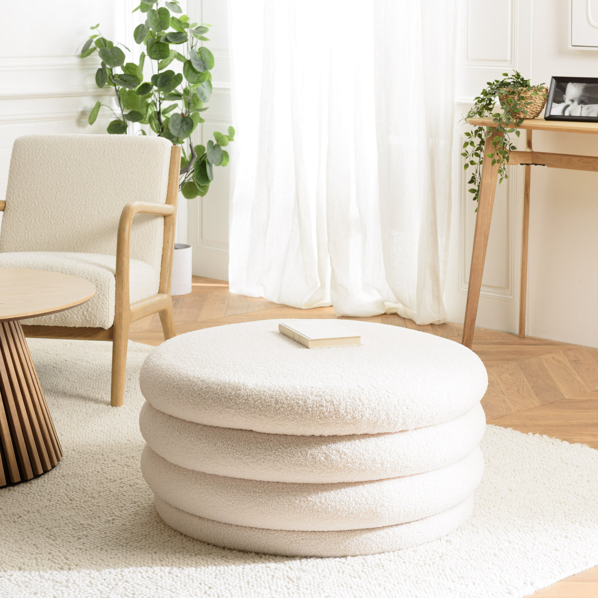 Leopold - Pouf - Ecru