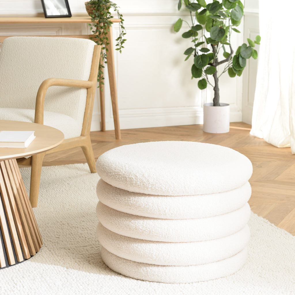 Leopold - Pouf - Ecru