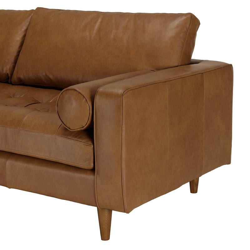 Sofá - Piedra - Cuero Bronceado - Marrón