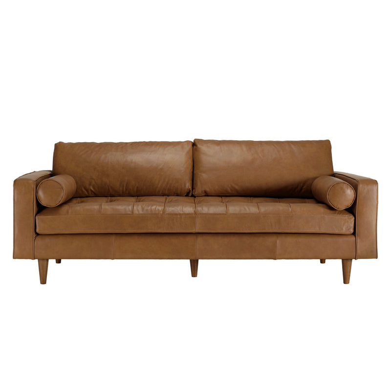 Sofá - Piedra - Cuero Bronceado - Marrón
