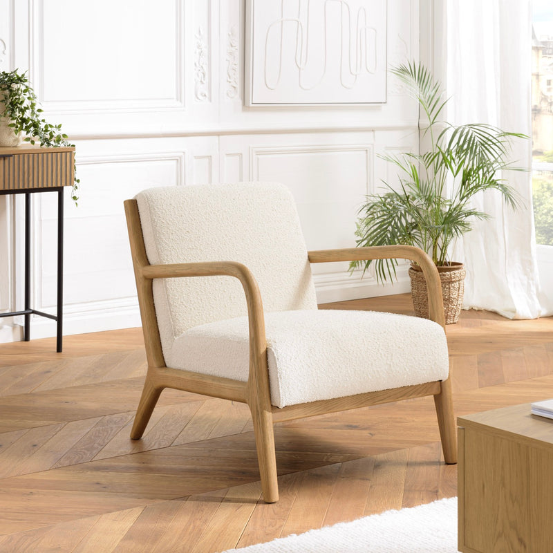 Sillón - Piedra - Crudo - Roble Dorado