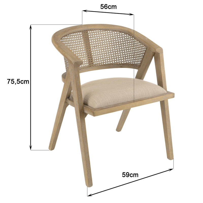 Mesa Silla Y Sillón - Piedra - Gris Envejecido - Lino