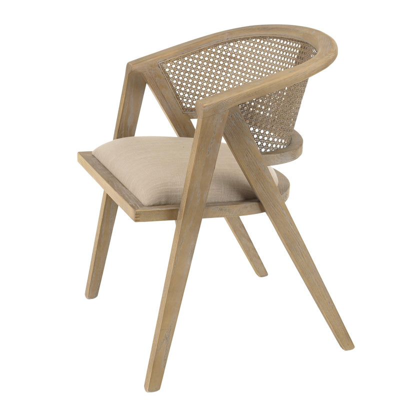 Mesa Silla Y Sillón - Piedra - Gris Envejecido - Lino