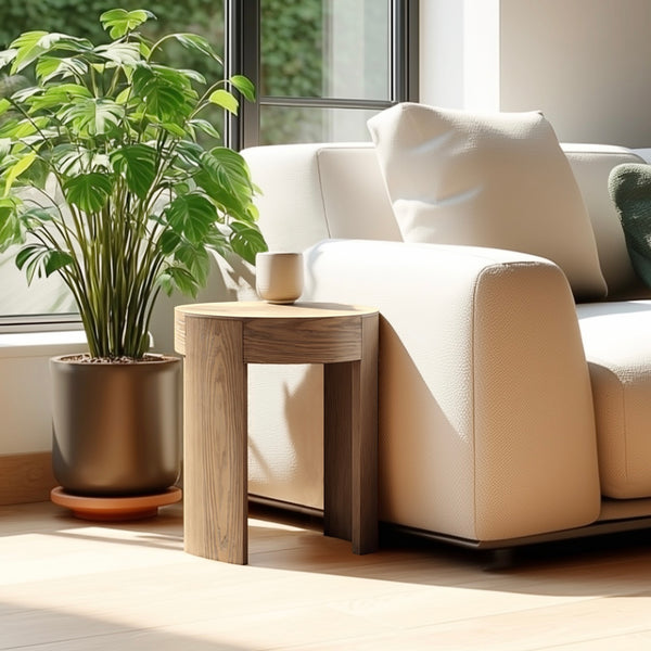 Ella - Side Table & Pedestal Table - Natural