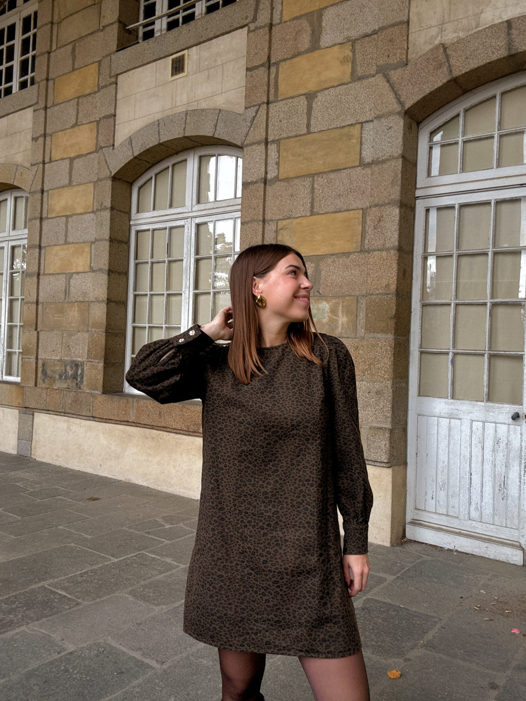 Victoire Leopard Dress