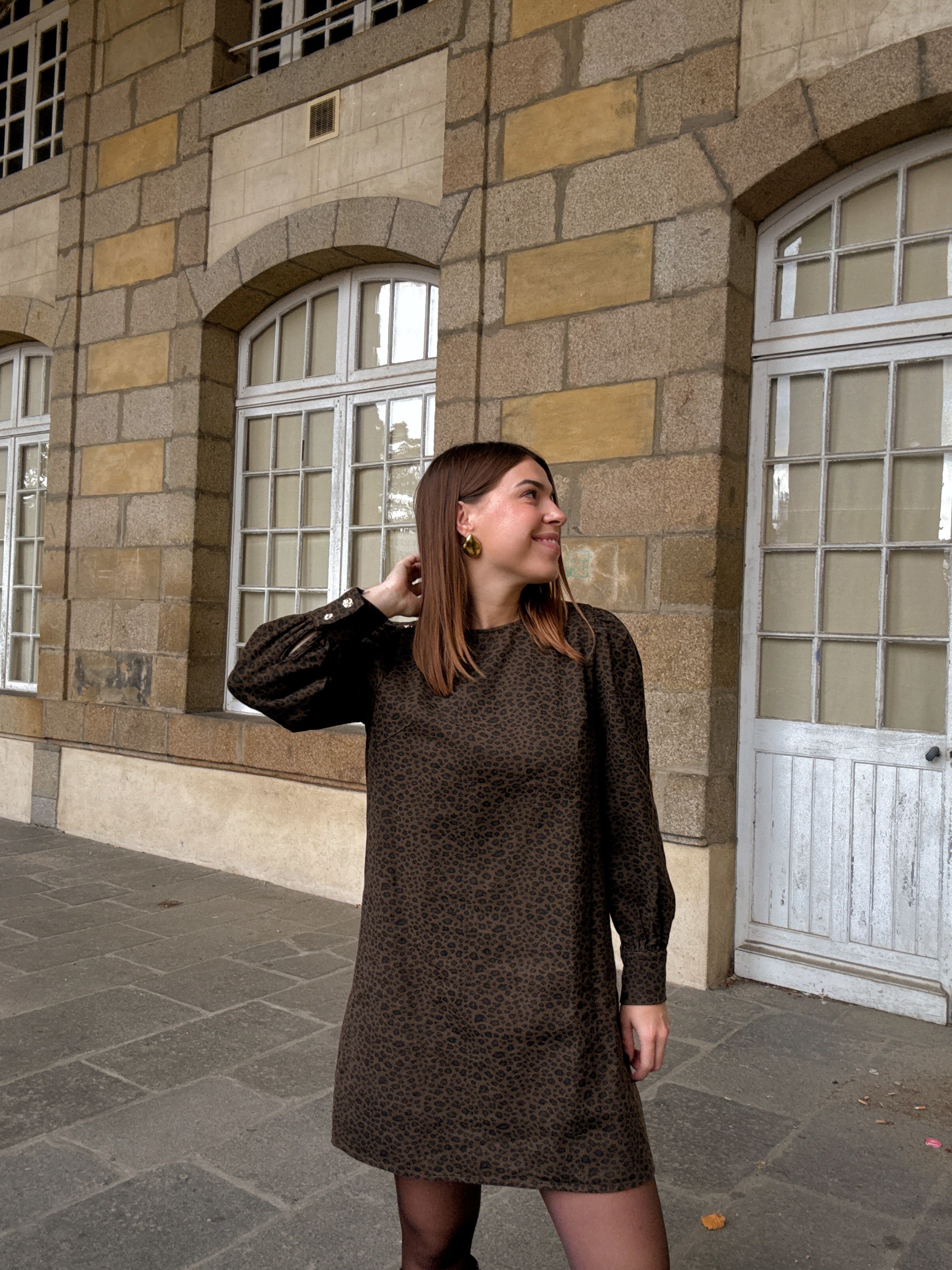 Victoire Leopard Dress