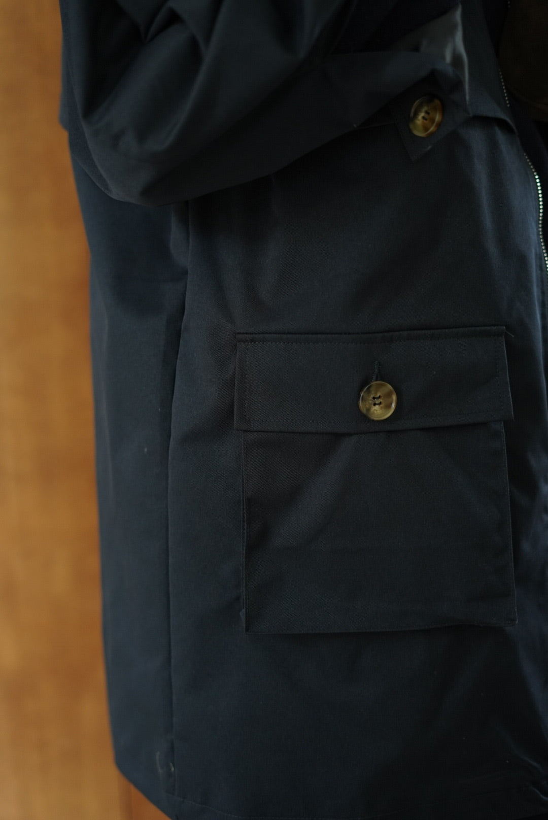 Romy Navy Mid-Long Jacket