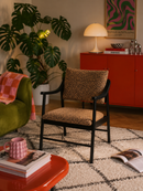 Chaise avec Accoudoirs Etienne Bois de Hêtre "Leopard"