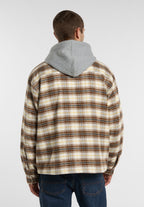 Sobrecamisa de franela con capucha Eustis - Blanco garceta - Hombre