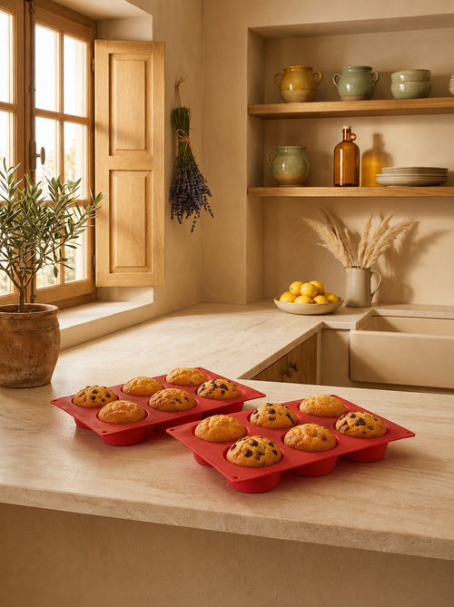 Dr Oetker - Lot De 2 Moules À Gâteaux 30/30 Cm En Silicone Dr Oetker Flexxibel Love - Rouge