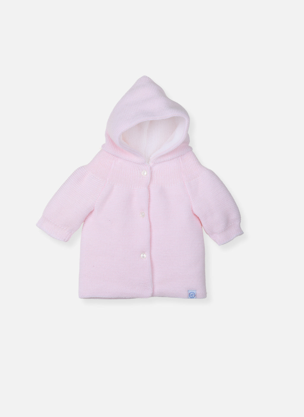Manteau En Tricot Bord-Côte Pour Bébé - Rose Layette